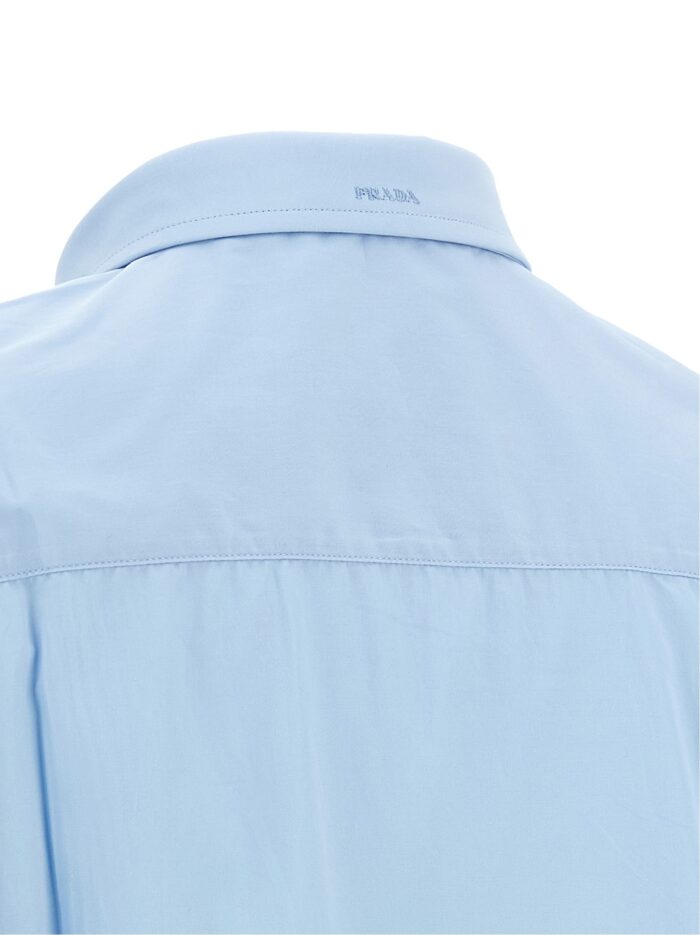 PRADA Poplin Shirt With Pleats