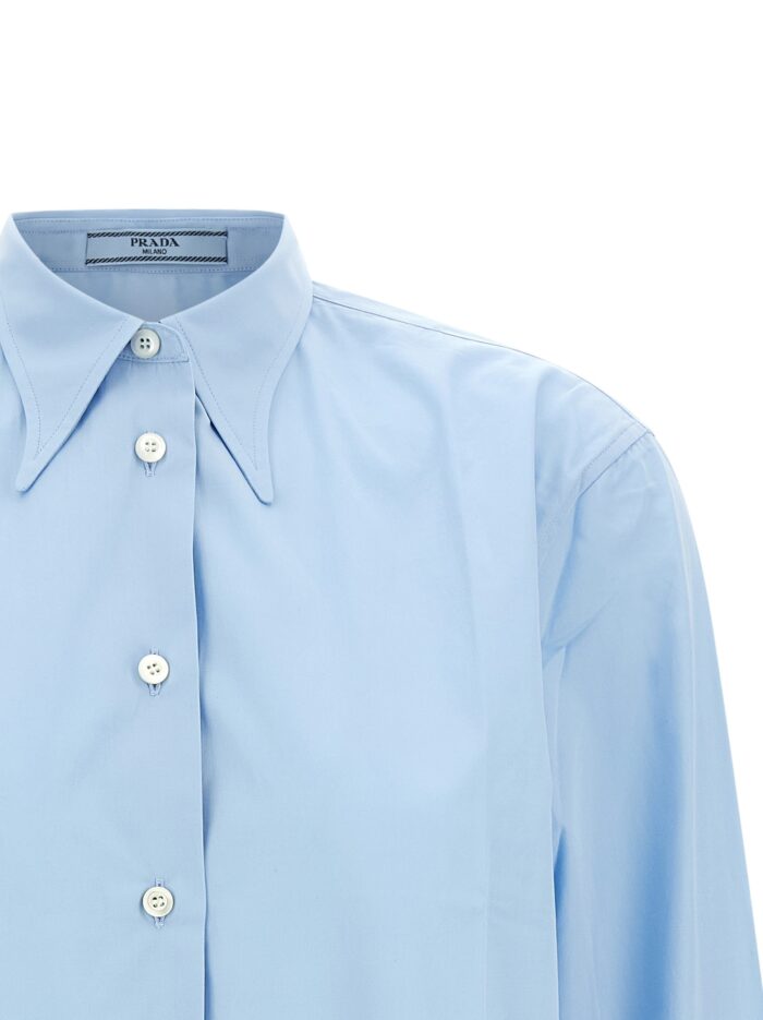 PRADA Poplin Shirt With Pleats