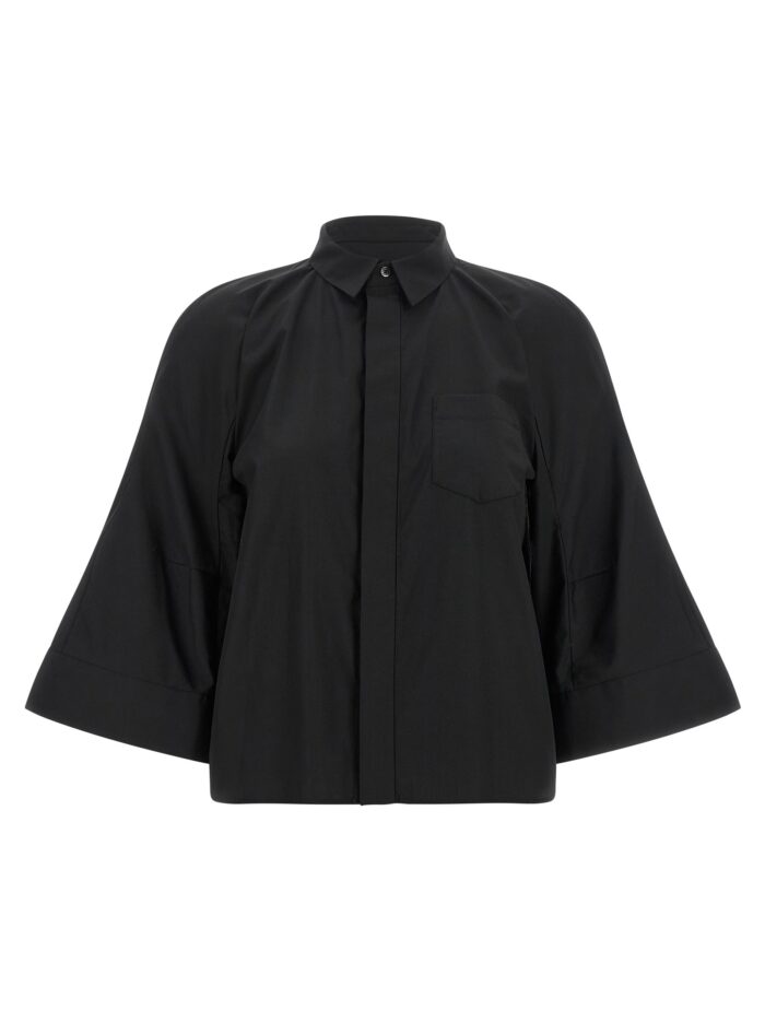 sacai poplin shirt with wide sleeves SACAI Poplin Shirt With Wide Sleeves