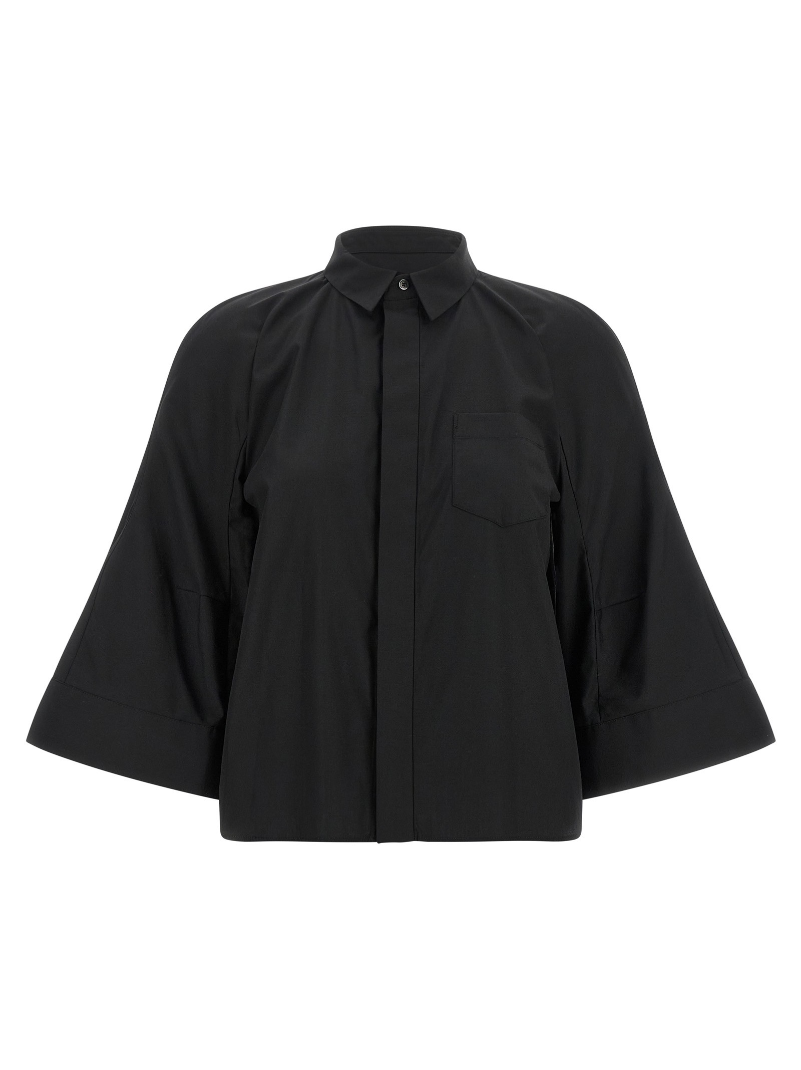 SACAI Poplin Shirt With Wide Sleeves