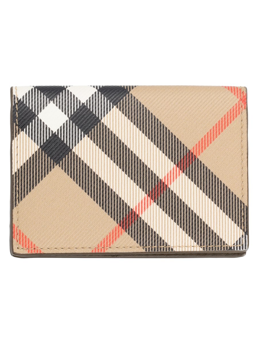 Burberry Portacarte A Libro Con Stampa "Check"