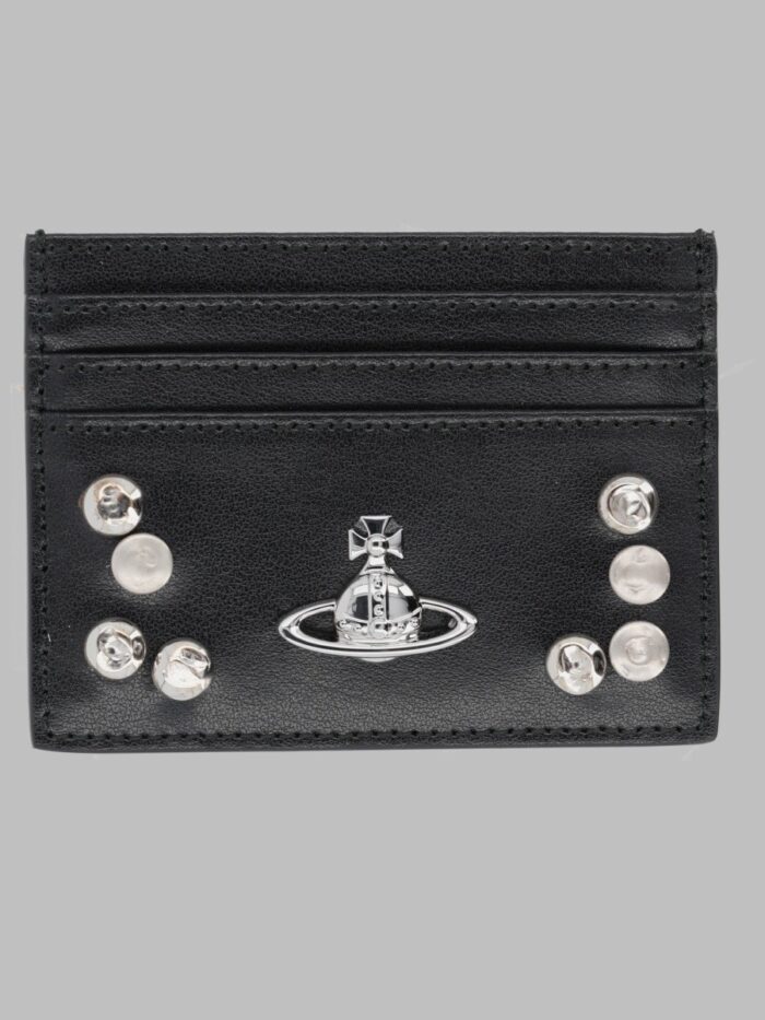 vivienne westwood portacarte borchiato con orb Vivienne Westwood Portacarte Borchiato Con Orb