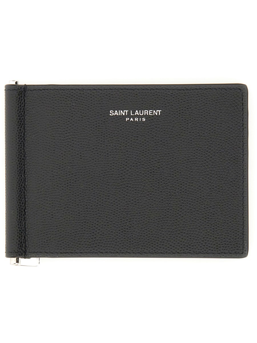 Saint Laurent PORTACARTE CON CLIP PER BANCONOTE