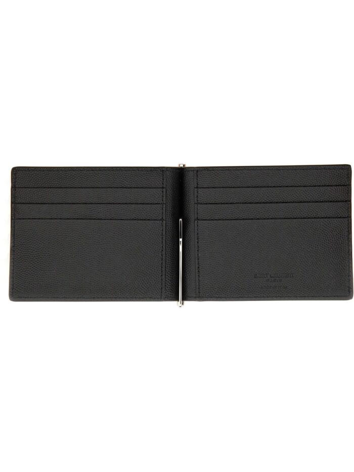 Saint Laurent PORTACARTE CON CLIP PER BANCONOTE