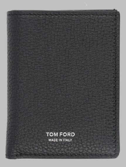 TOM FORD PORTACARTE PIEGHEVOLE IN PELLE FIORE