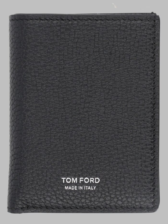 tom ford portacarte pieghevole in pelle fiore TOM FORD PORTACARTE PIEGHEVOLE IN PELLE FIORE
