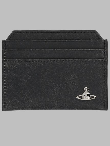 Vivienne Westwood Portacarte Slim In Pelle Con Orb