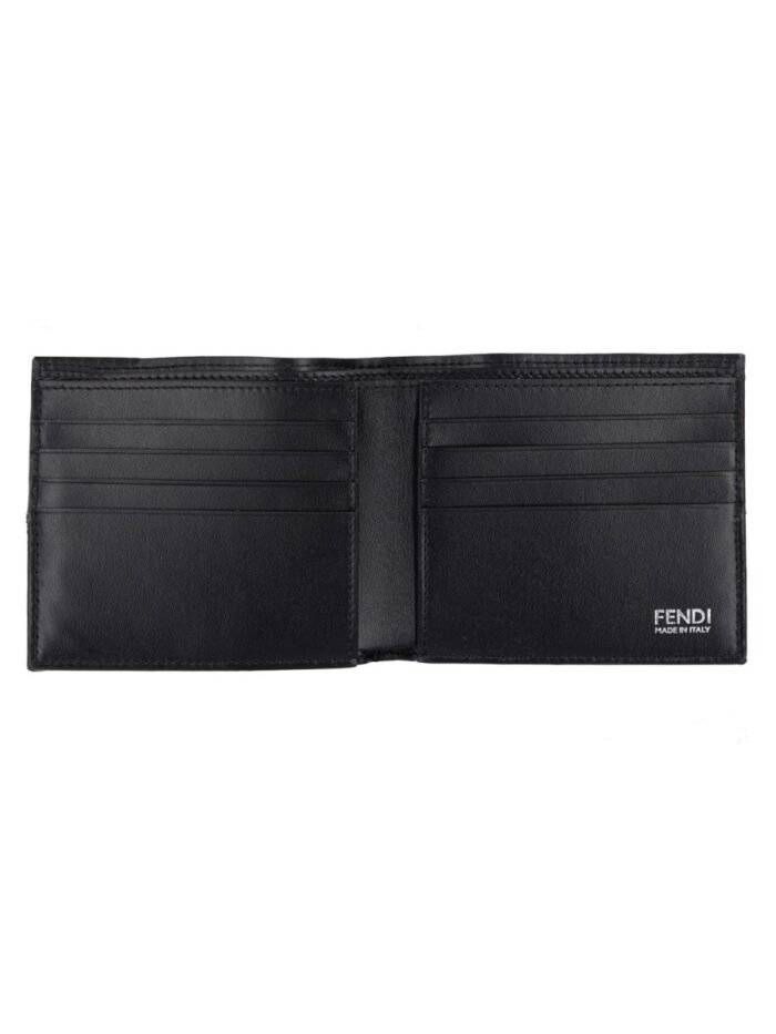 Fendi Portafoglio Bifold FF Con Fascia In Jacquard