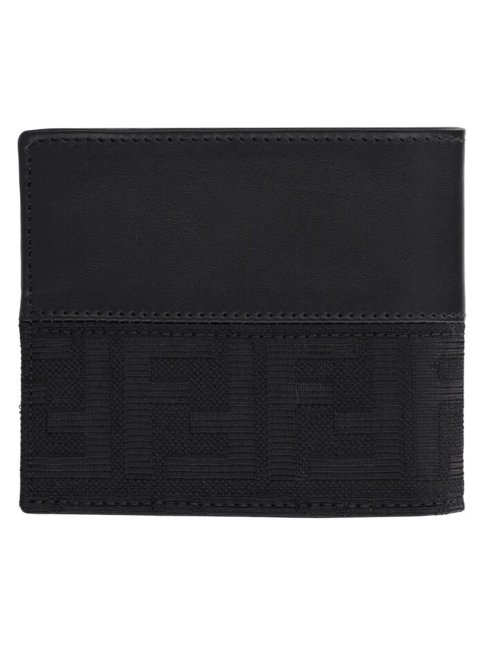 Fendi Portafoglio Bifold FF Con Fascia In Jacquard