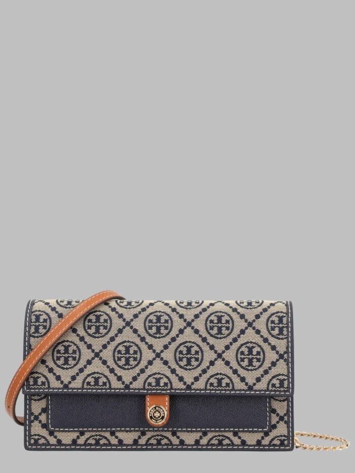 tory burch portafoglio con catena t monogram Tory Burch Portafoglio Con Catena T Monogram