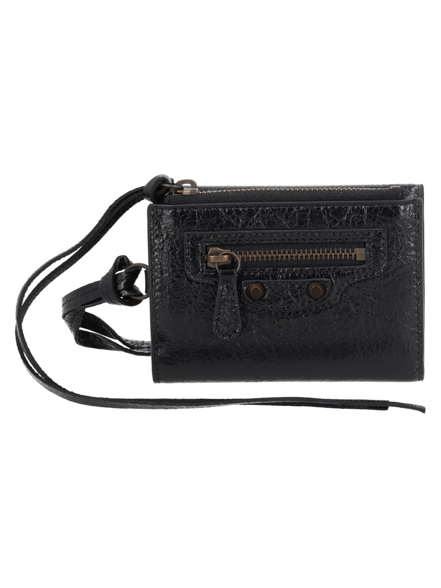 Balenciaga PORTAFOGLIO TRIFOLD CON TRACOLLA "LE CITY"