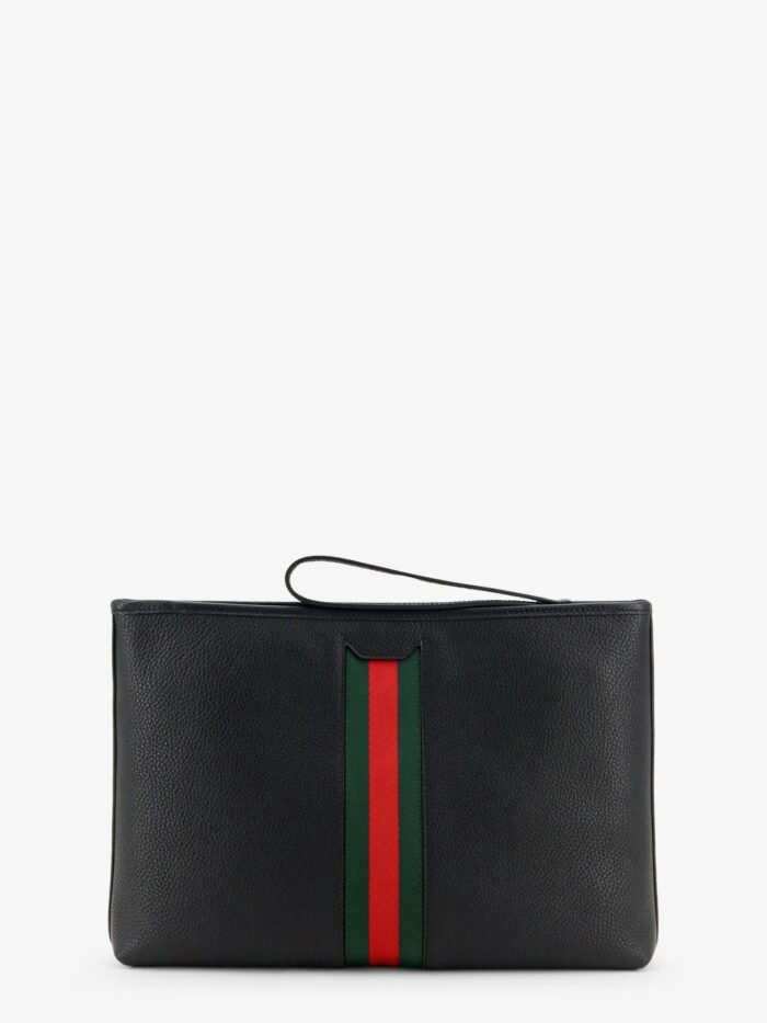Gucci Portfolio Grained Leather Clutch