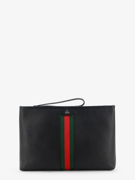Gucci Portfolio Grained Leather Clutch