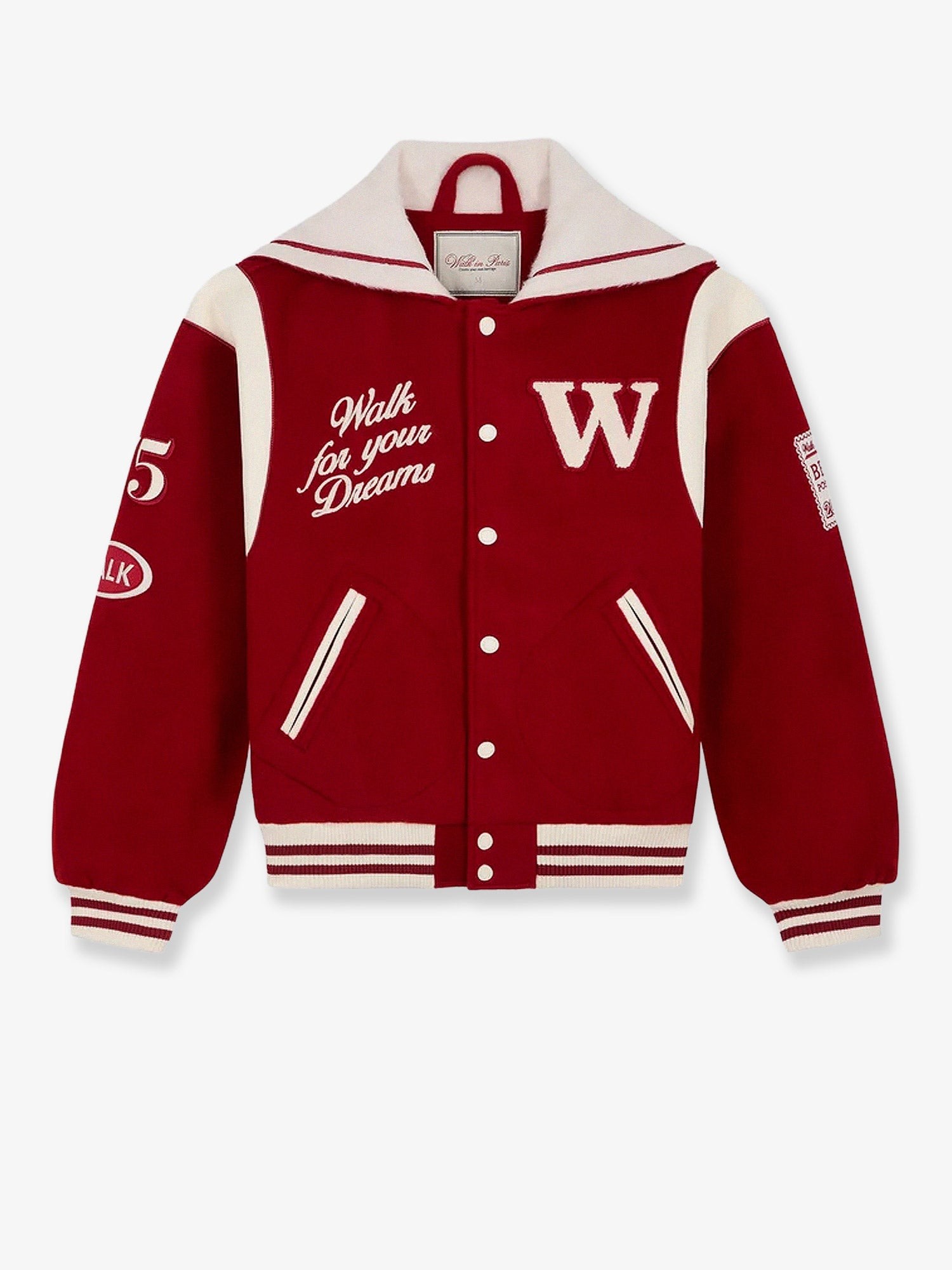 WALK IN PARIS Postman Varsity Wool Blend Jacket