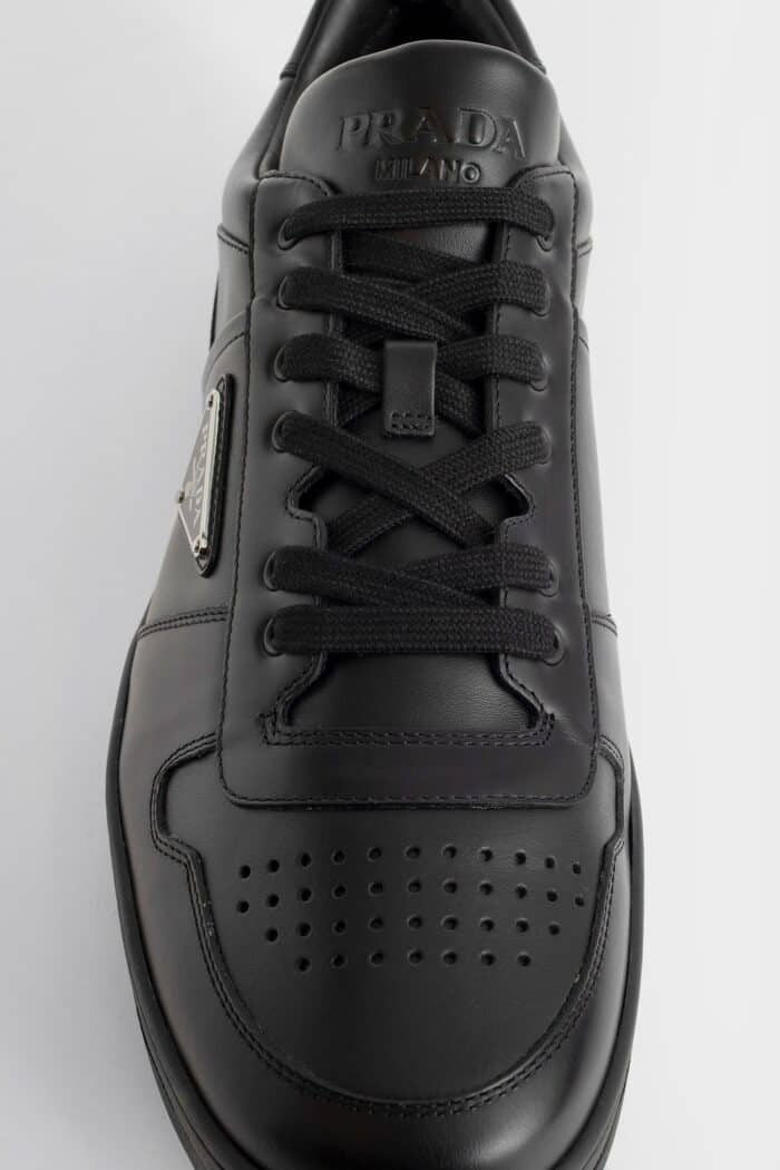 PRADA Black Downtown Leather Sneakers