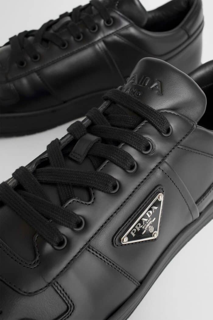 PRADA Black Downtown Leather Sneakers