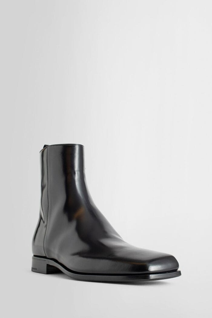 PRADA Brushed Leather Chelsea Boots