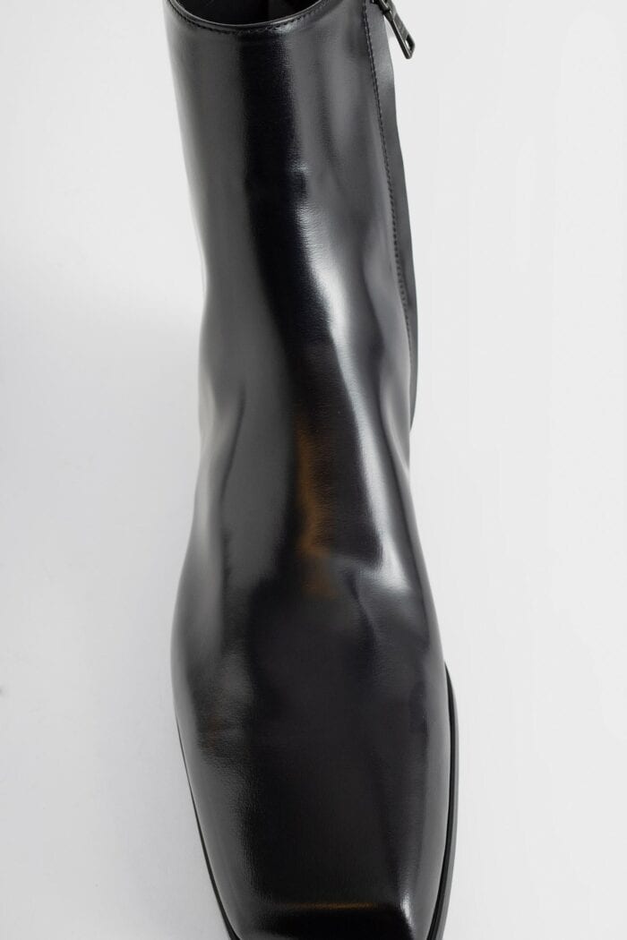 PRADA Brushed Leather Chelsea Boots