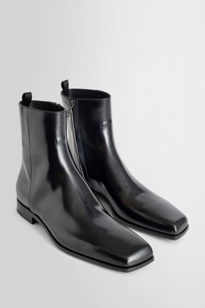 PRADA Brushed Leather Chelsea Boots