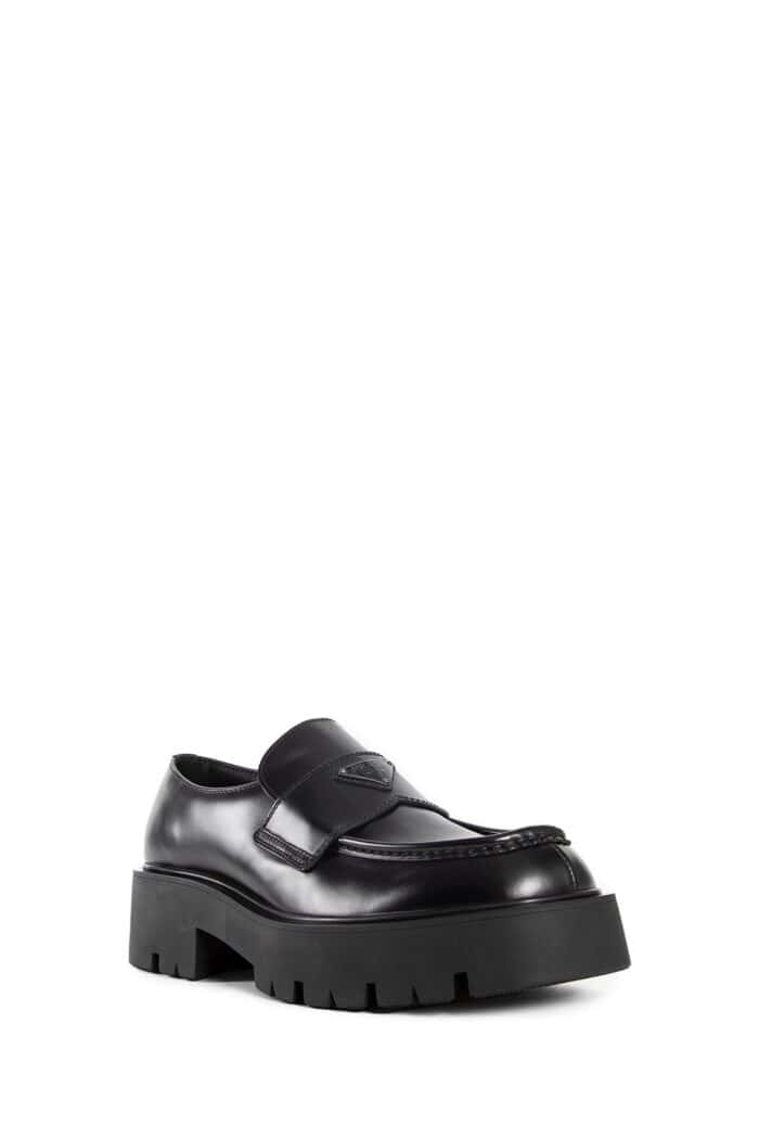 PRADA Brushed Leather Loafers