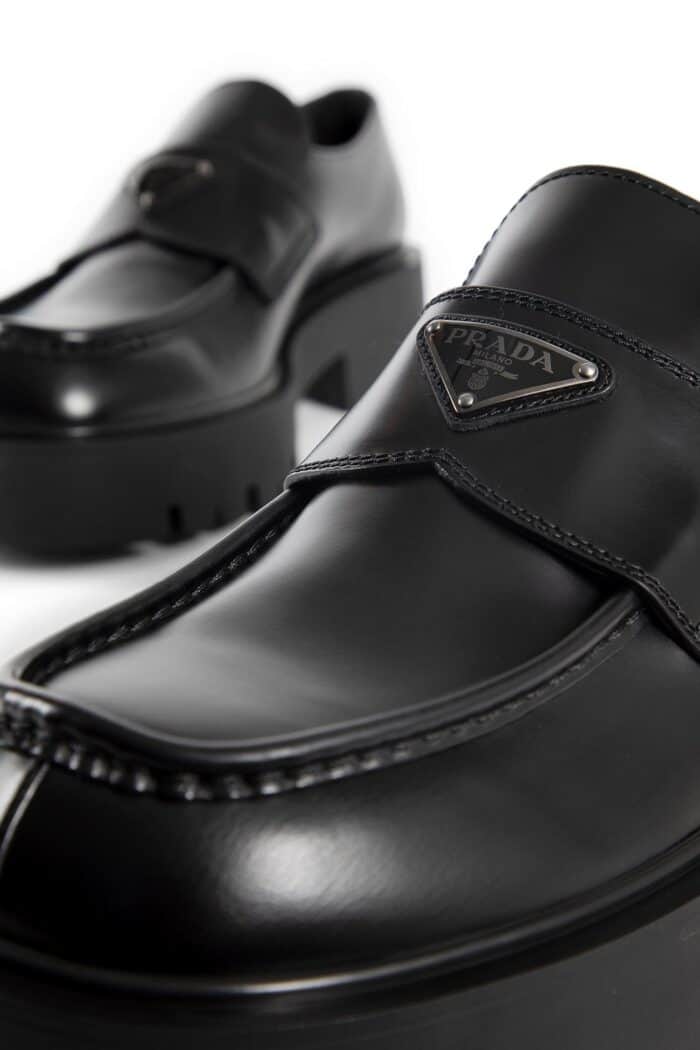 PRADA Brushed Leather Loafers