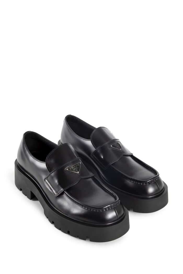 PRADA Brushed Leather Loafers