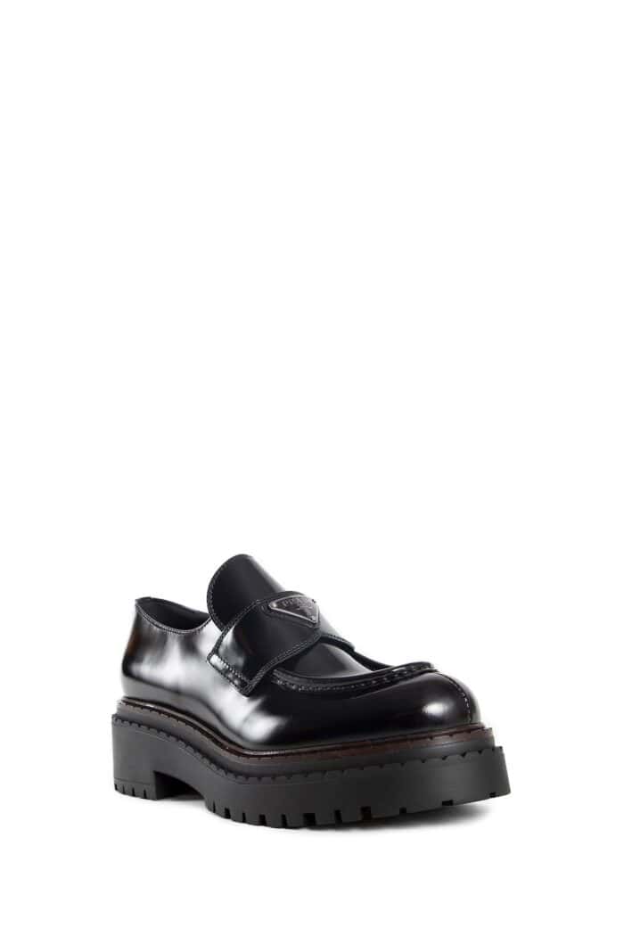 PRADA Brushed Leather Loafers