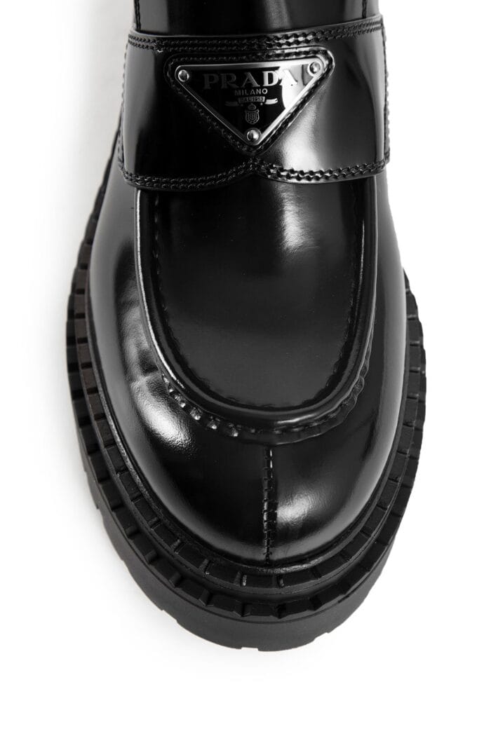 PRADA Brushed Leather Loafers