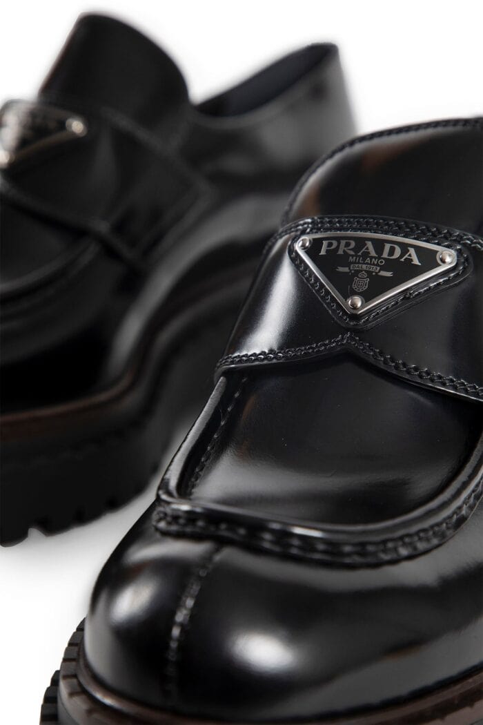 PRADA Brushed Leather Loafers