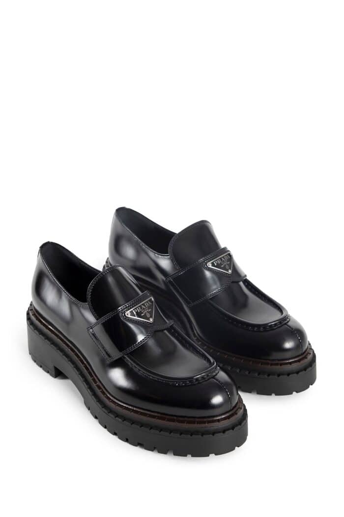 PRADA Brushed Leather Loafers