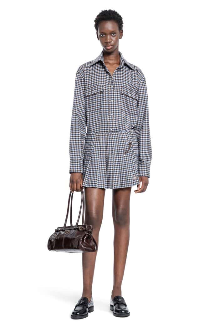 PRADA Check Mini Skirt