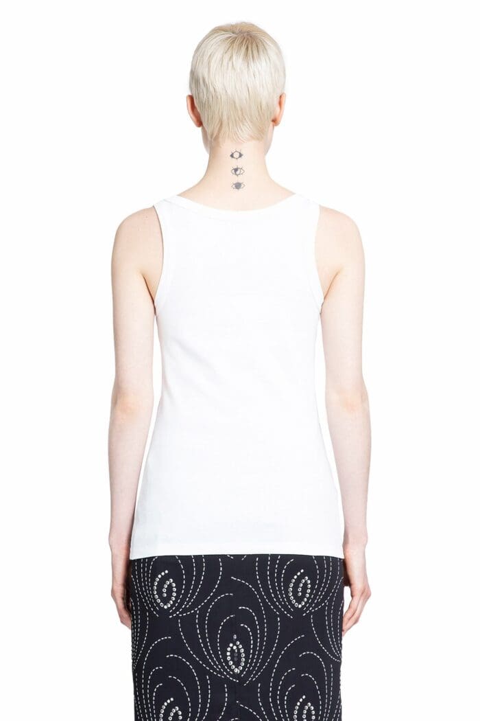 PRADA Cotton Jersey Tank Top With Eyelets