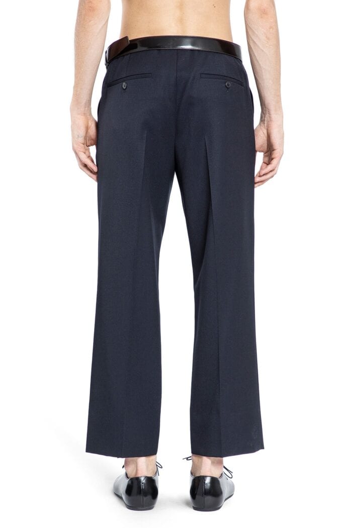 PRADA Gabardine Trousers With Leather Belt