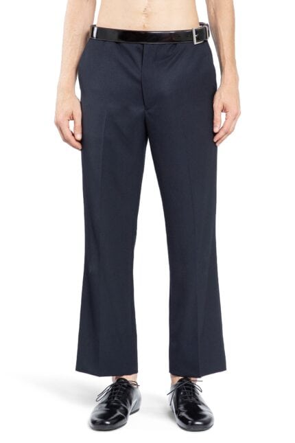 PRADA Gabardine Trousers With Leather Belt