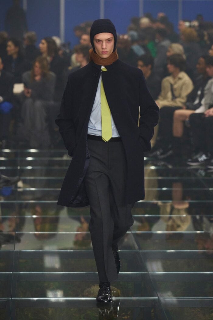 PRADA Gabardine Trousers With Leather Belt