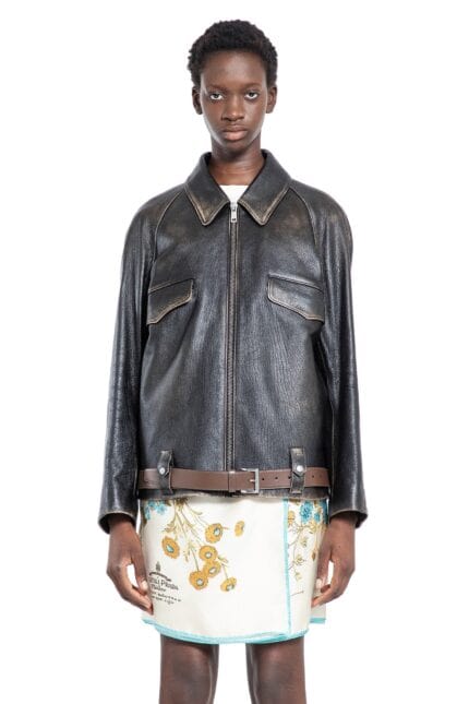 PRADA Leather Blouson Jacket