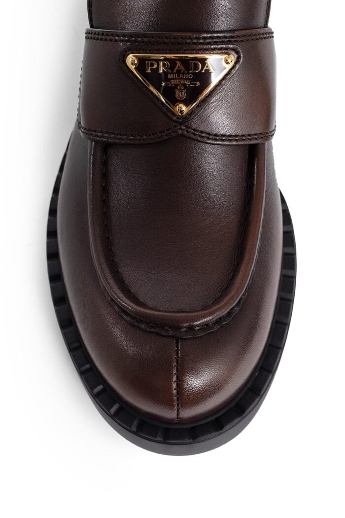 PRADA Leather Classic Loafers