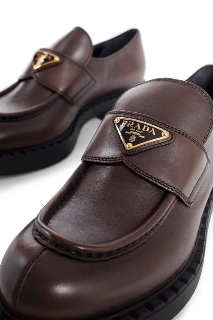 PRADA Leather Classic Loafers