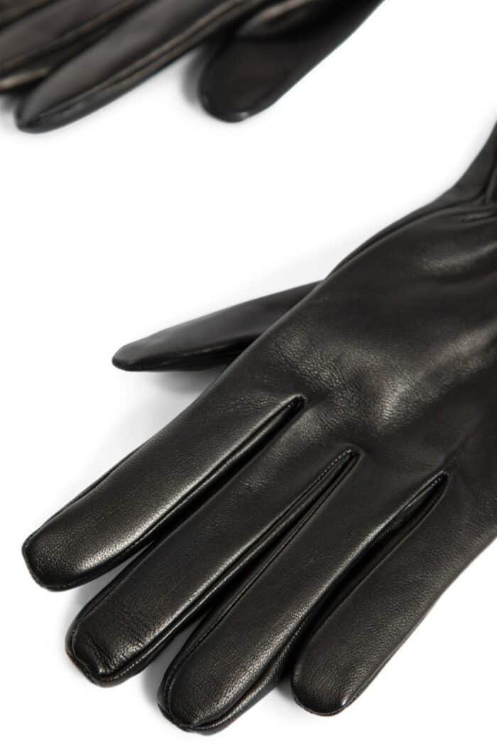 PRADA Leather Logo Gloves