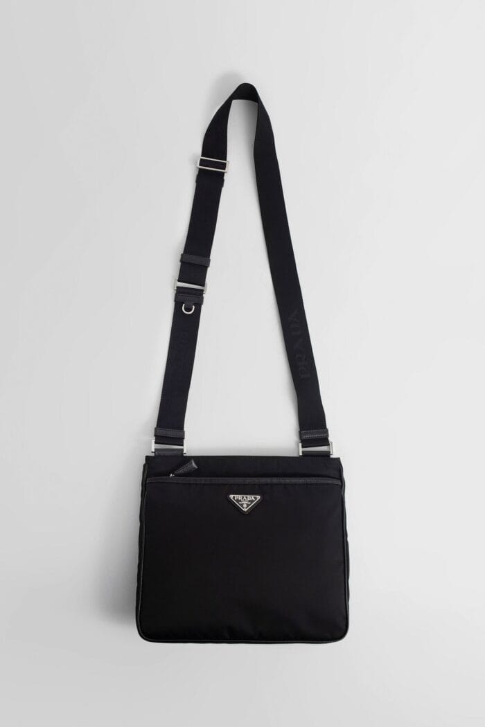 prada nylon and saffiano leather shoulder bag PRADA Nylon And Saffiano Leather Shoulder Bag