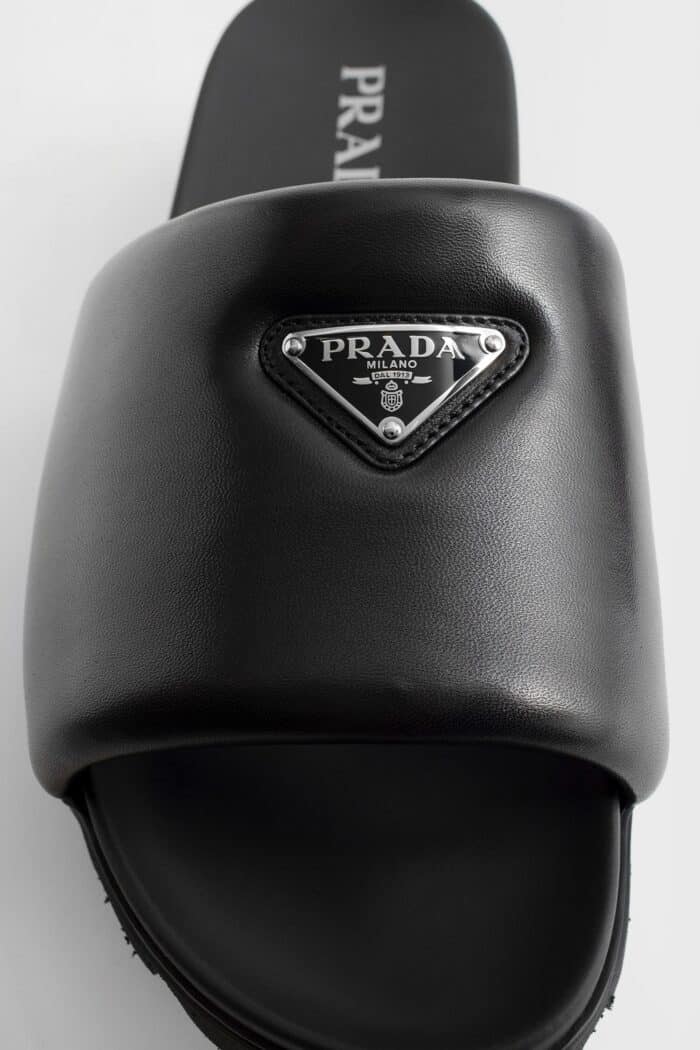 PRADA Padded Nappa Leather Slides