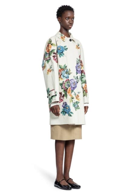 PRADA Printed Cotton Single-Breasted Coat