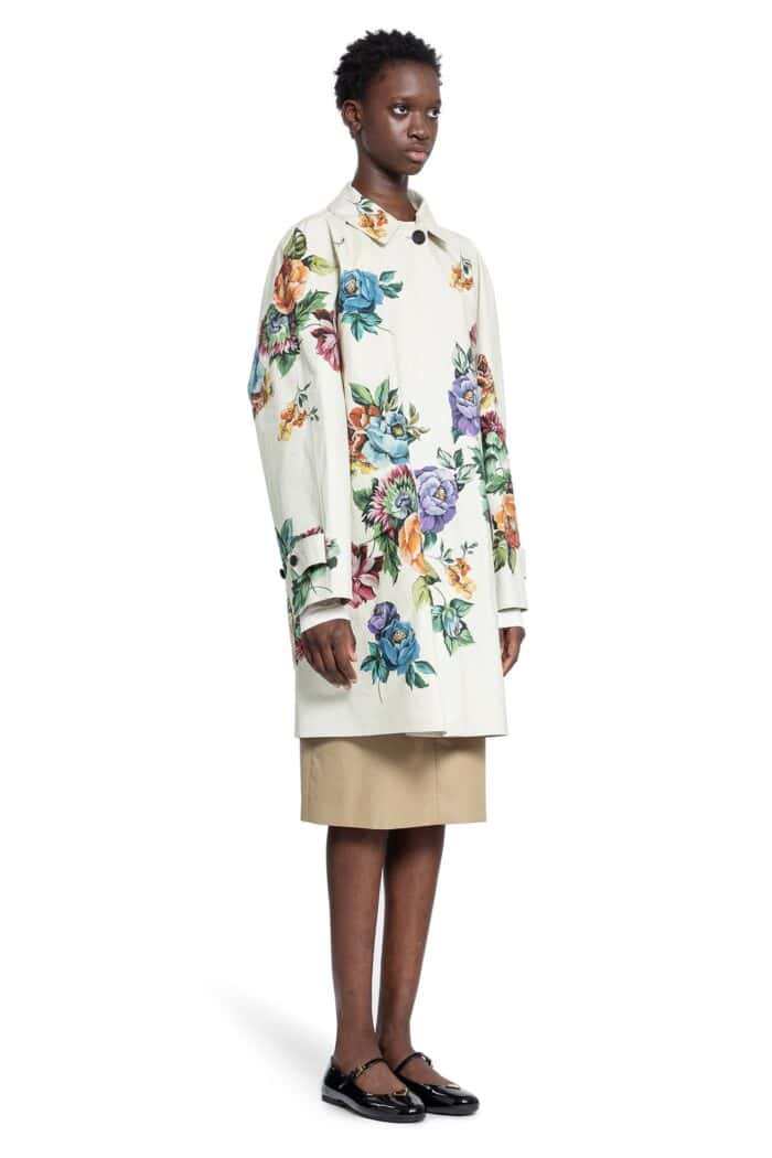 PRADA Printed Cotton Single-Breasted Coat