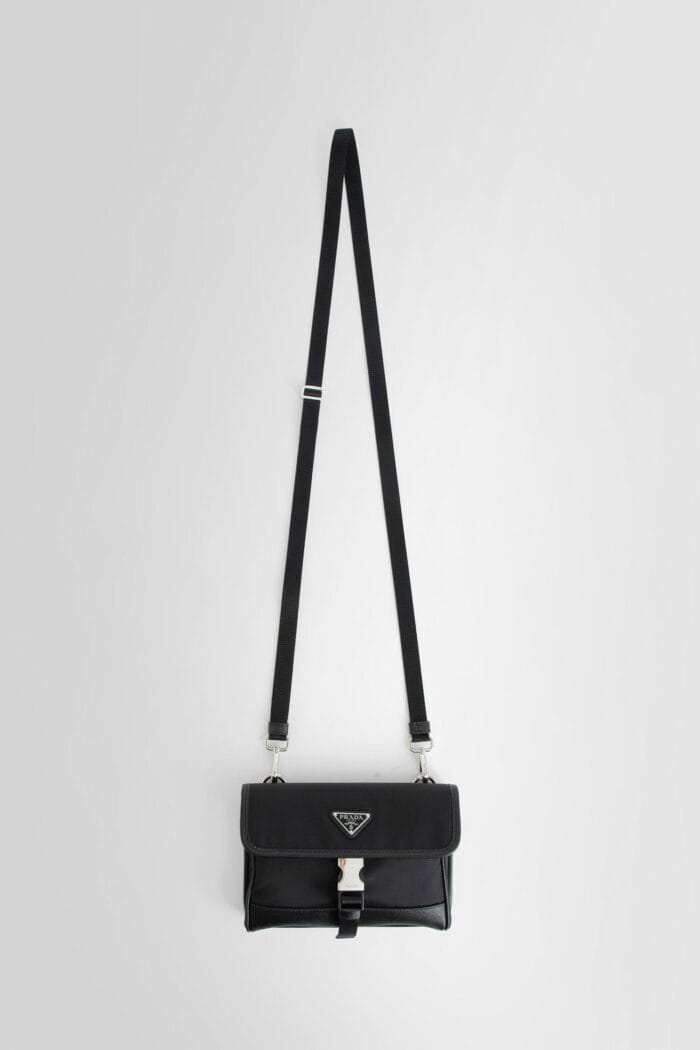 PRADA Re-nylon And Leather Shoulder Bag