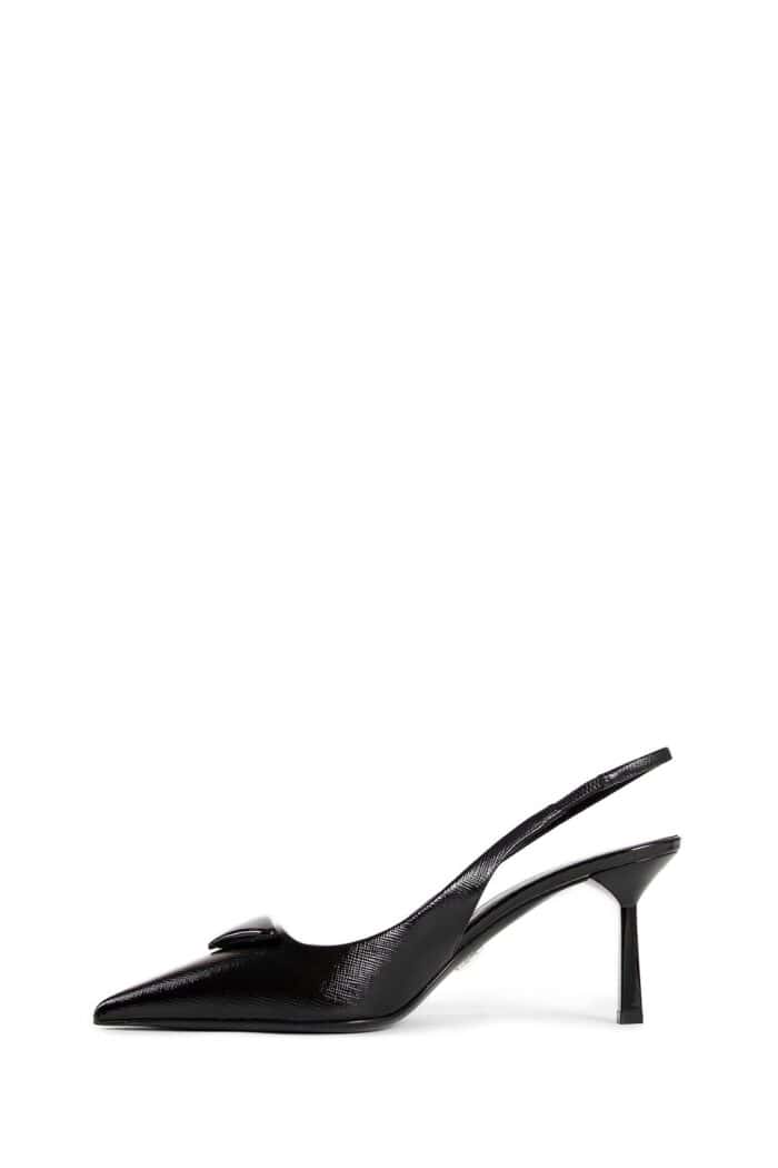 PRADA Saffiano Patent Leather Slingback Pumps