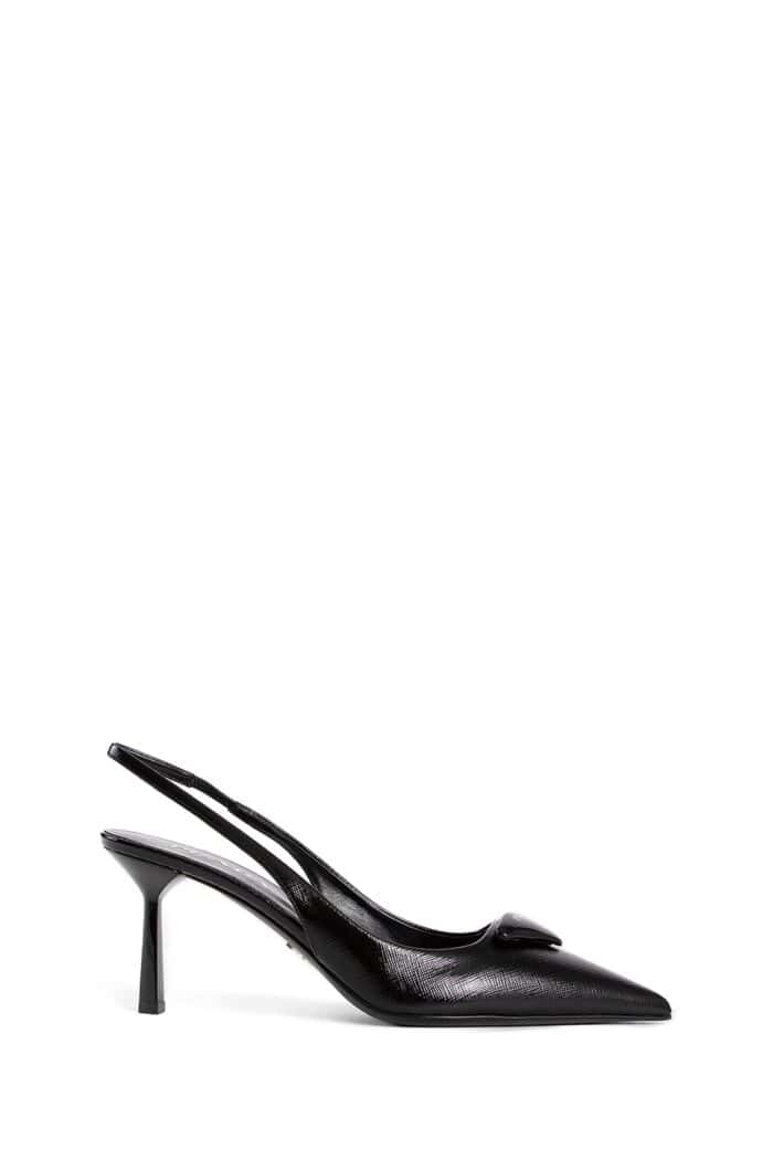 PRADA Saffiano Patent Leather Slingback Pumps