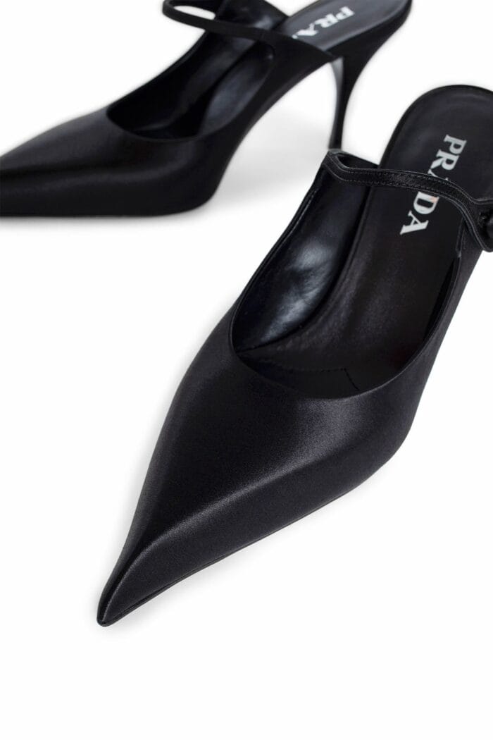 PRADA Satin High-heeled Mules