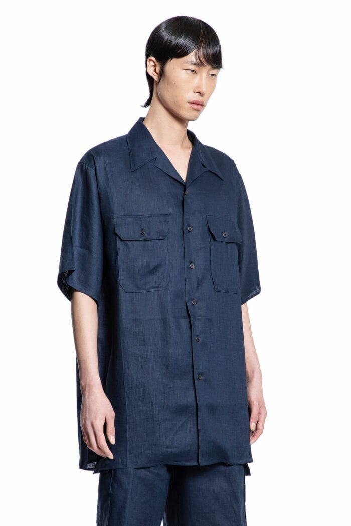 PRADA Short Sleeve Linen Shirt