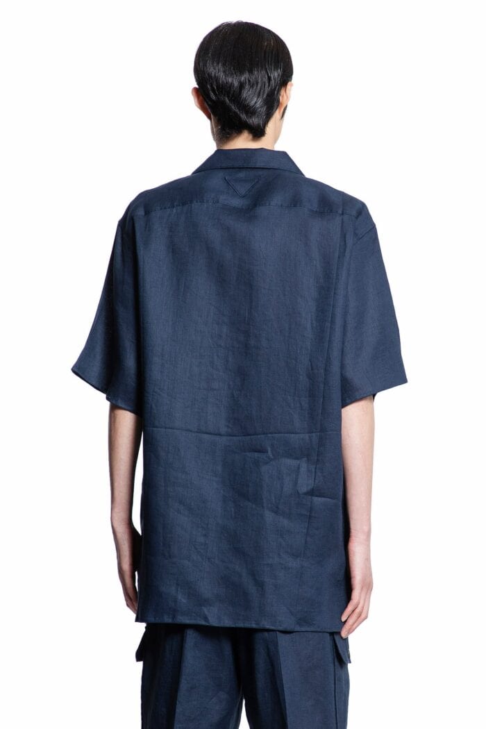 PRADA Short Sleeve Linen Shirt