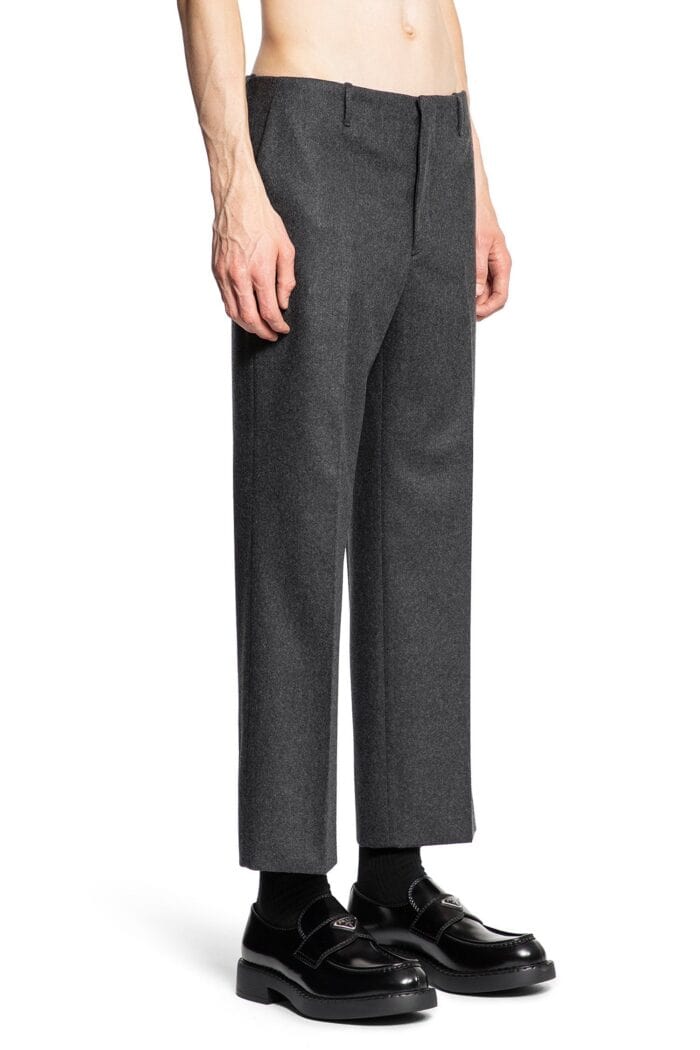 PRADA Wool Flannel Cropped Trousers